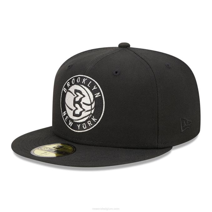New Era Brooklyn Nets Twilight Fantasy zwarte 59fifty getailleerde pet BT241238