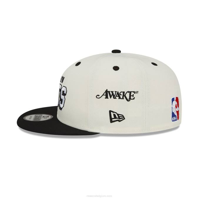 New Era Brooklyn Nets Wake witte 9fifty snapback pet BT242127