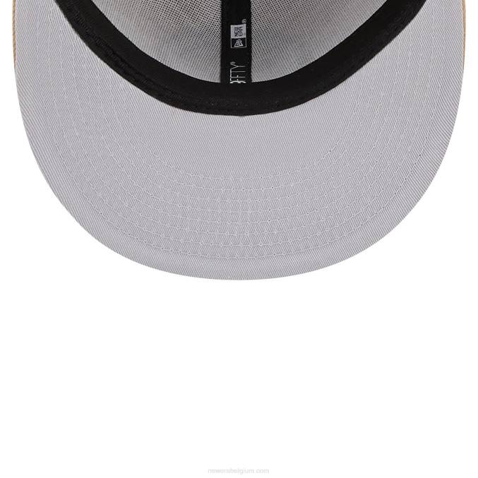 New Era Brooklyn Nets team neonbeige 59fifty getailleerde pet BT24744