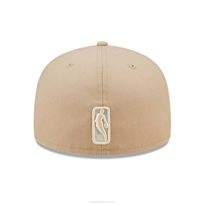 New Era Brooklyn Nets team neonbeige 59fifty getailleerde pet BT24744