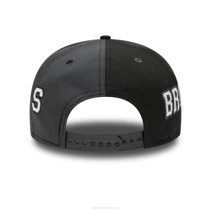 New Era Brooklyn Nets teamsplit zwarte 9fifty snapback pet BT241858