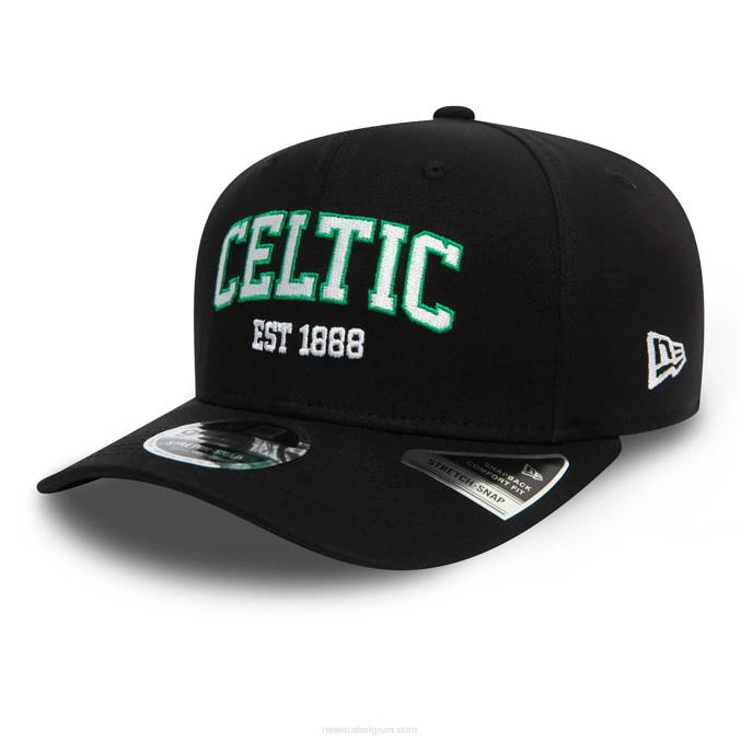 New Era Celtic FC woordmerk zwarte 9fifty stretch snap cap BT241842