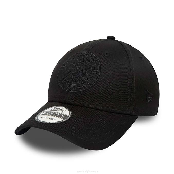New Era Celtic FC zwart op zwart 9forty verstelbare pet BT241604