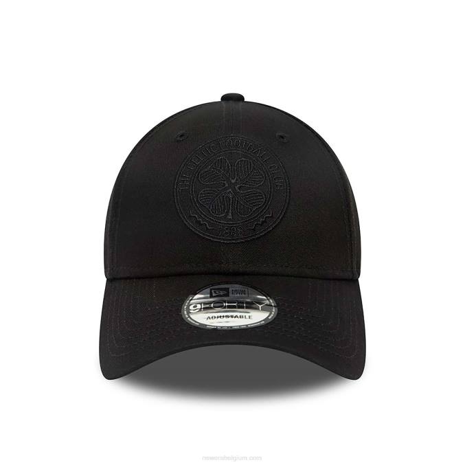 New Era Celtic FC zwart op zwart 9forty verstelbare pet BT241604