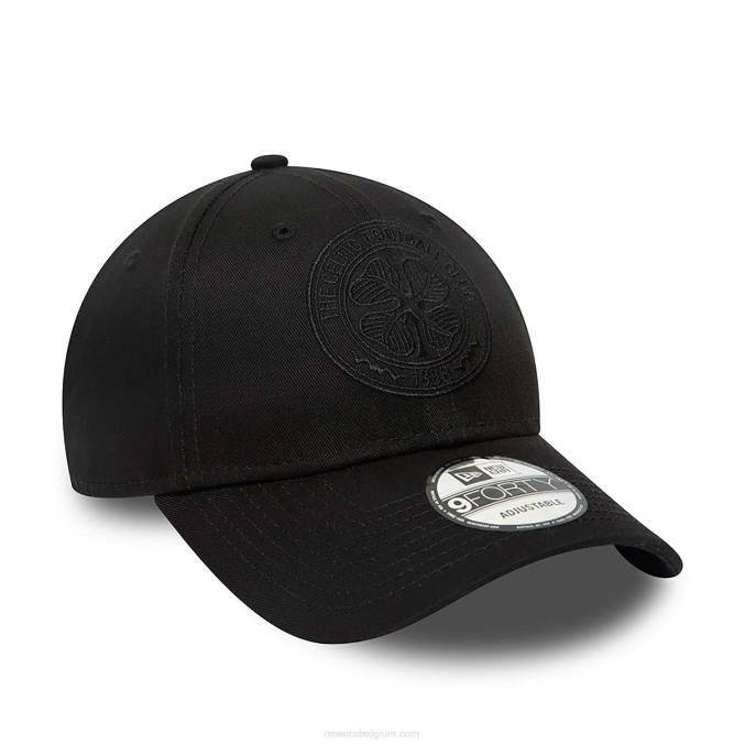 New Era Celtic FC zwart op zwart 9forty verstelbare pet BT241604