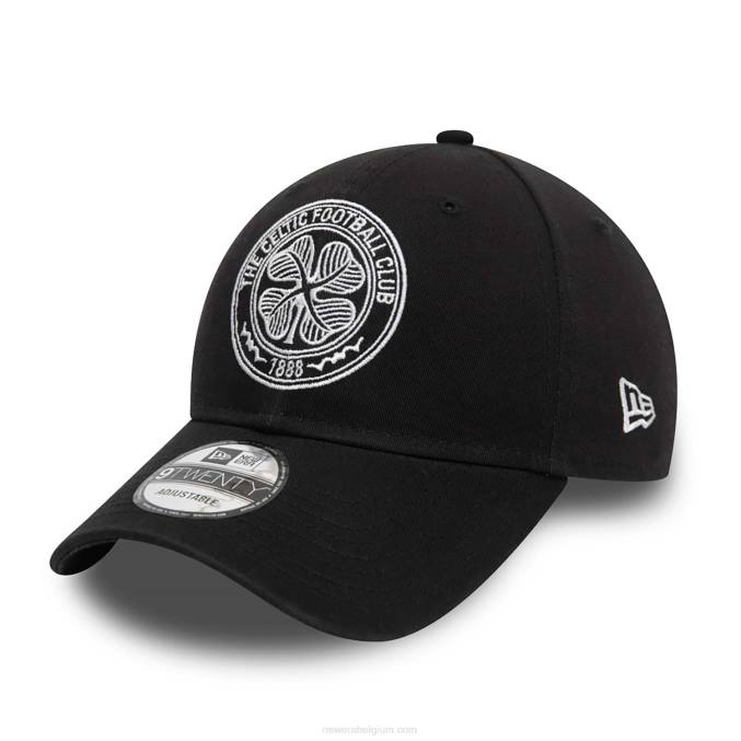 New Era Celtic FC zwarte 9twenty verstelbare pet BT242272