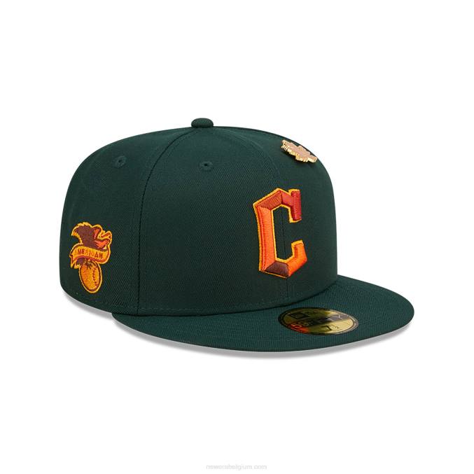 New Era Cleveland Guardians lommerrijke donkergroene 59fifty pet BT24226