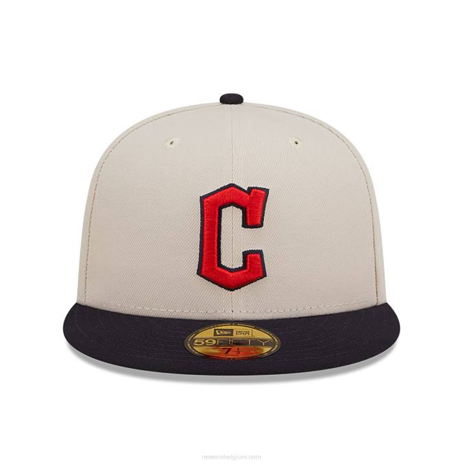 New Era Cleveland Guardians vallen klassieke witte 59fifty pet BT24223