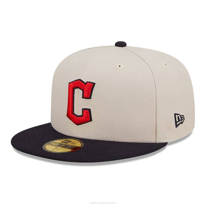 New Era Cleveland Guardians vallen klassieke witte 59fifty pet BT24223