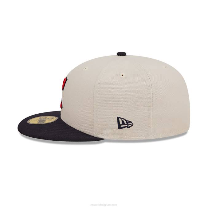 New Era Cleveland Guardians vallen klassieke witte 59fifty pet BT24223