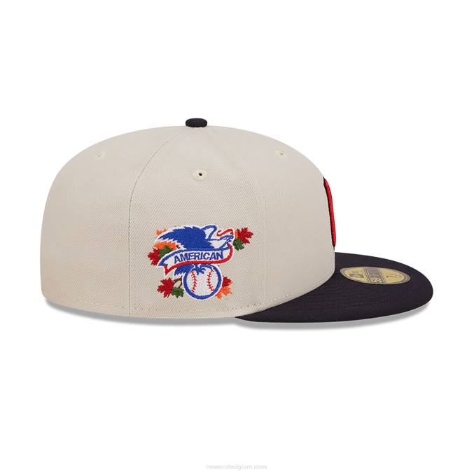 New Era Cleveland Guardians vallen klassieke witte 59fifty pet BT24223