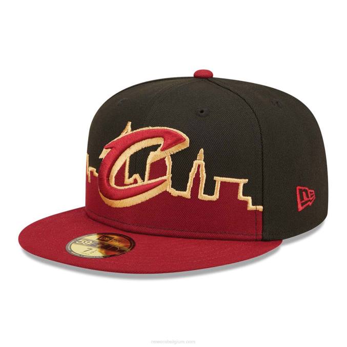 New Era Cleveland cavaliers nba tip off 2022 zwarte 59fifty fitted cap BT24346