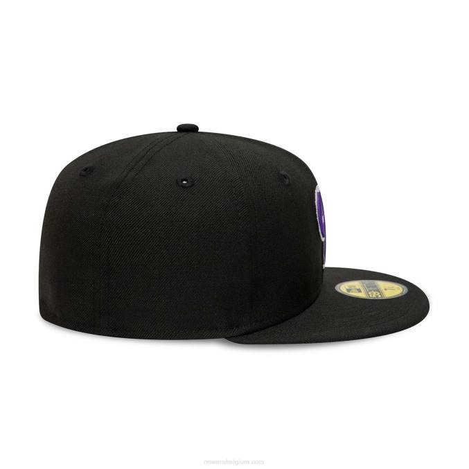 New Era Colorado Rockies premium wol zwarte 59fifty pet BT2421