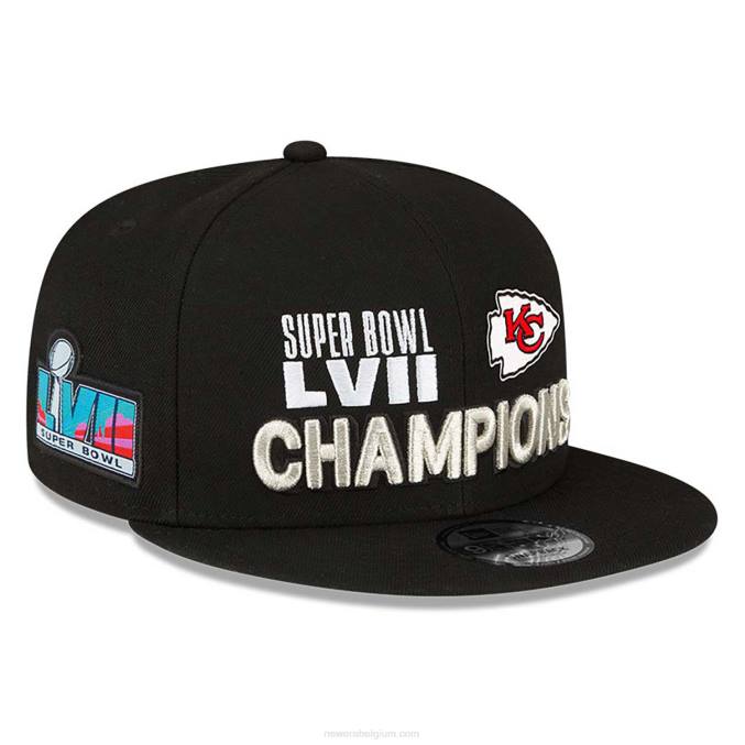 New Era Kansas City Chiefs Super Bowl lvii Parade zwarte 9fifty snapback pet BT241963
