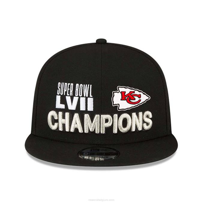 New Era Kansas City Chiefs Super Bowl lvii Parade zwarte 9fifty snapback pet BT241963