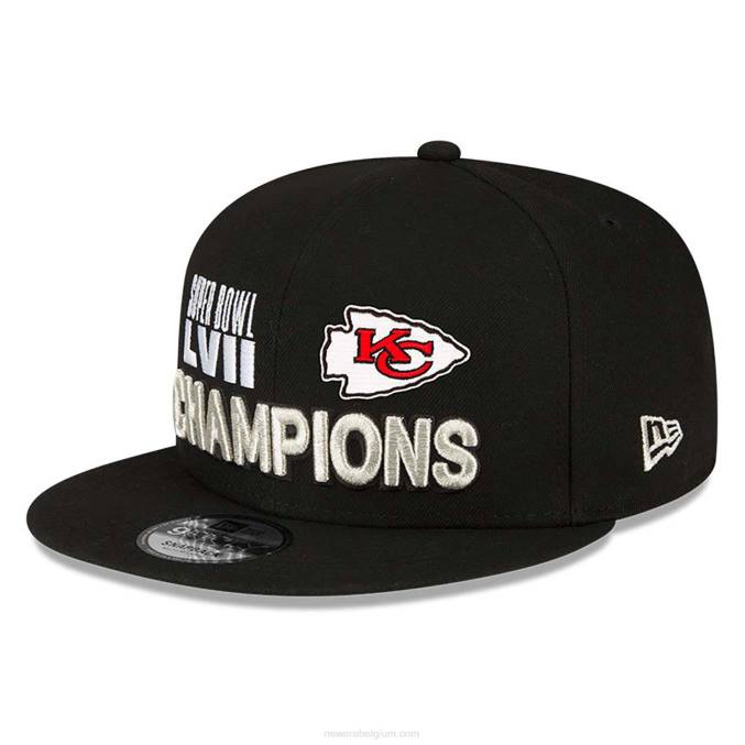 New Era Kansas City Chiefs Super Bowl lvii Parade zwarte 9fifty snapback pet BT241963