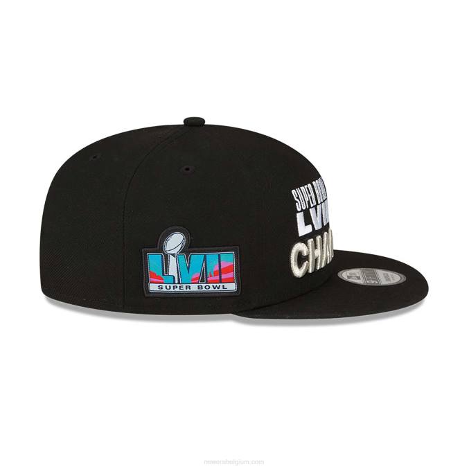 New Era Kansas City Chiefs Super Bowl lvii Parade zwarte 9fifty snapback pet BT241963
