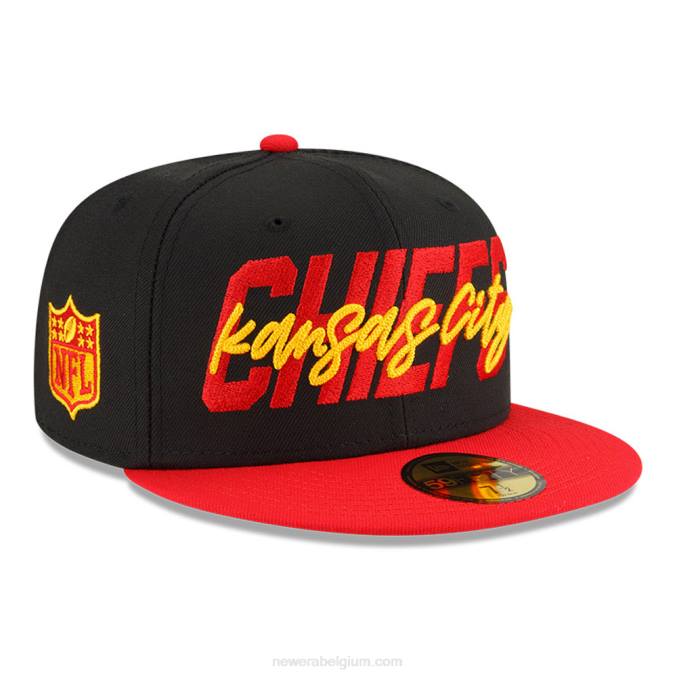 New Era Kansas City Chiefs nfl draft zwarte 59fifty pet BT24307