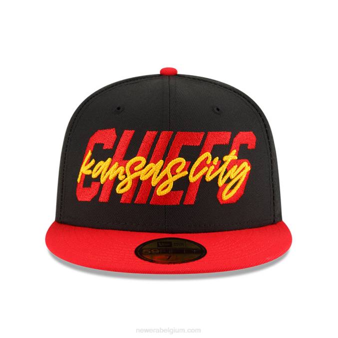 New Era Kansas City Chiefs nfl draft zwarte 59fifty pet BT24307