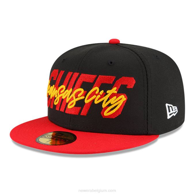 New Era Kansas City Chiefs nfl draft zwarte 59fifty pet BT24307