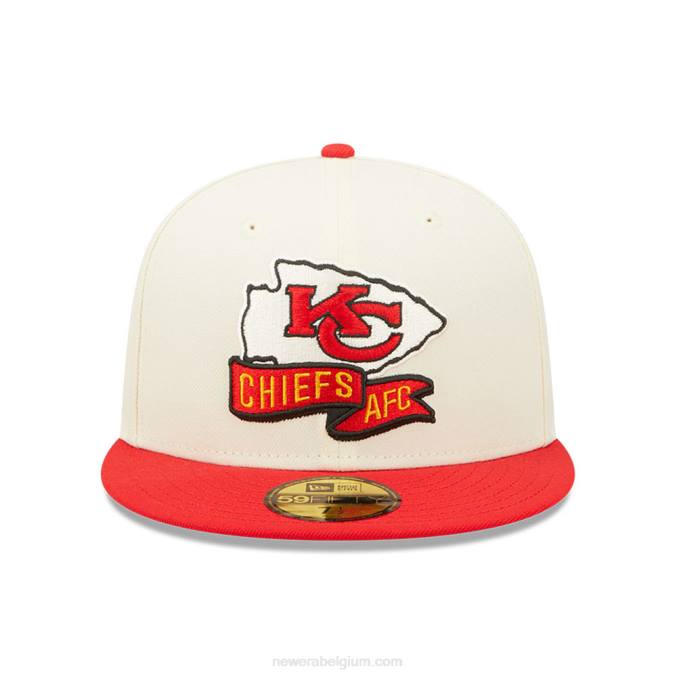 New Era Kansas City Chiefs nfl sideline 2022 witte 59fifty getailleerde pet BT241327