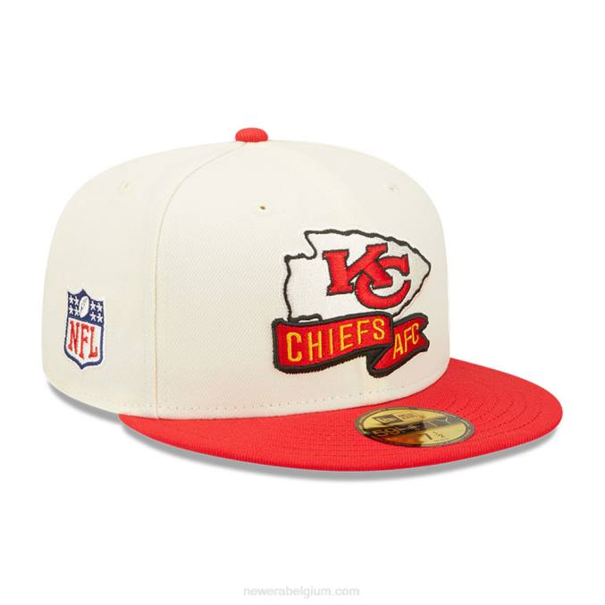 New Era Kansas City Chiefs nfl sideline 2022 witte 59fifty getailleerde pet BT241327