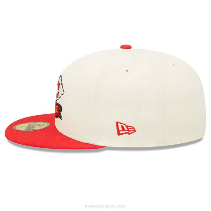New Era Kansas City Chiefs nfl sideline 2022 witte 59fifty getailleerde pet BT241327