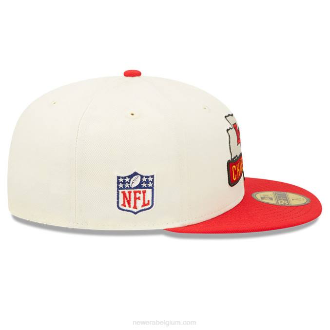 New Era Kansas City Chiefs nfl sideline 2022 witte 59fifty getailleerde pet BT241327