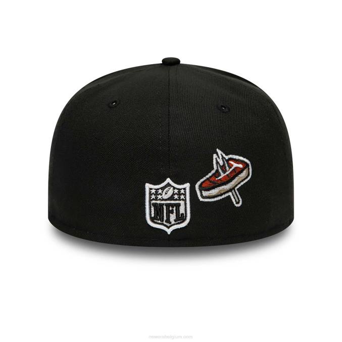 New Era Kansas City Chiefs team spotlight zwart 59fifty getailleerde pet BT24982