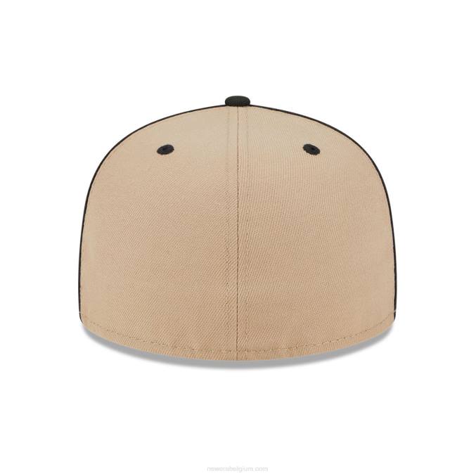 New Era Kansas City Monarchs Negro League beige 59fifty getailleerde pet BT241041