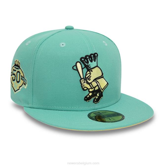 New Era Kansas City Royals pastel turquoise 59fifty getailleerde pet BT241147