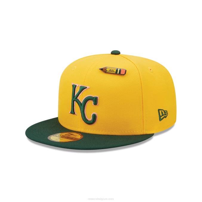 New Era Kansas City Royals terug naar school gele 59fifty pet BT24111