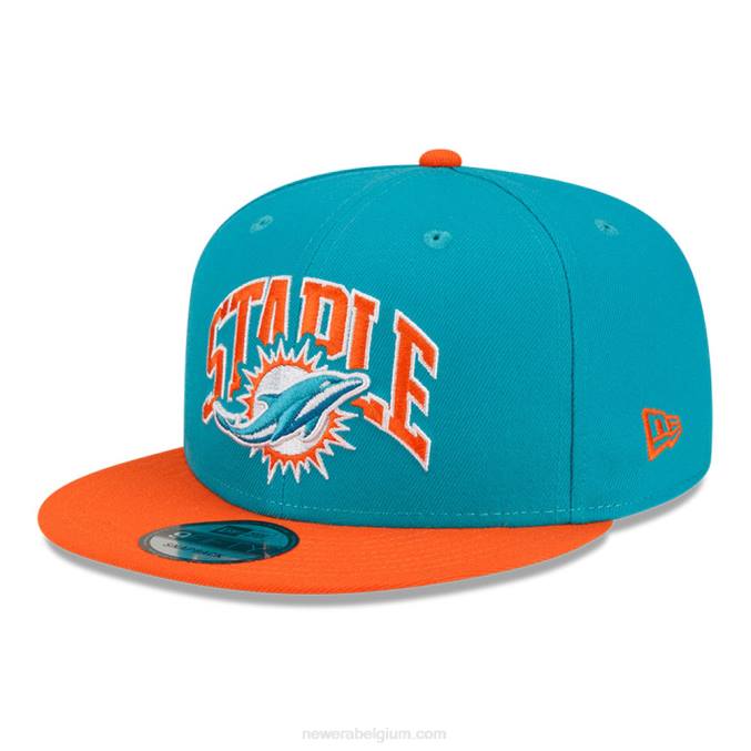 New Era Miami Dolphins x nietje turquoise 9fifty snapback pet BT241888