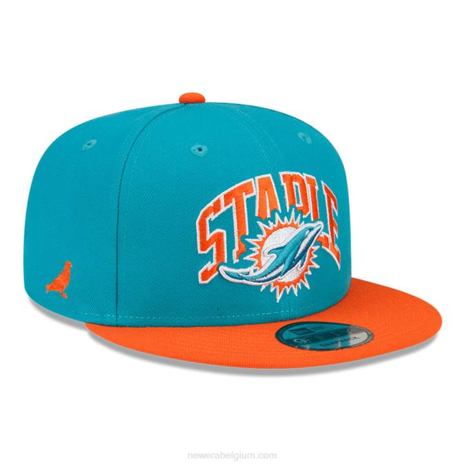 New Era Miami Dolphins x nietje turquoise 9fifty snapback pet BT241888