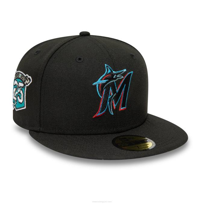 New Era Miami Marlins 25th Anniversary zwarte 59fifty pet BT2480