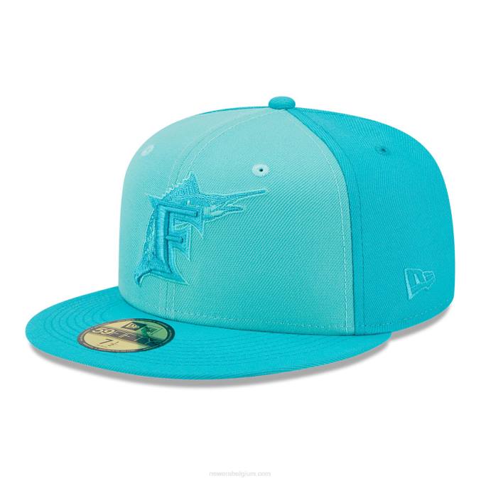 New Era Miami Marlins driekleurige teamblauwe 59fifty pet BT24857