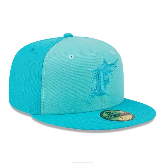 New Era Miami Marlins driekleurige teamblauwe 59fifty pet BT24857