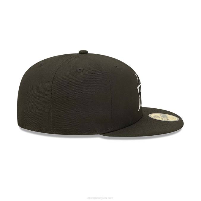 New Era Miami Marlins zwarte 59fifty getailleerde pet BT24142