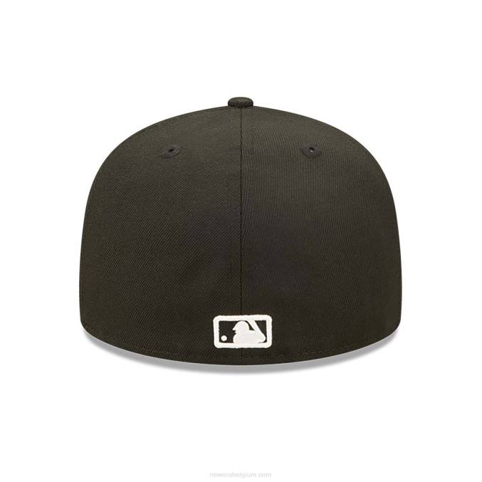 New Era Miami Marlins zwarte 59fifty getailleerde pet BT24142