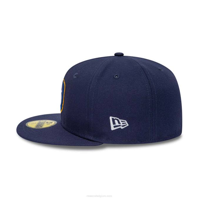 New Era Milwaukee Brewers 25e verjaardag marineblauwe 59fifty getailleerde pet BT24389