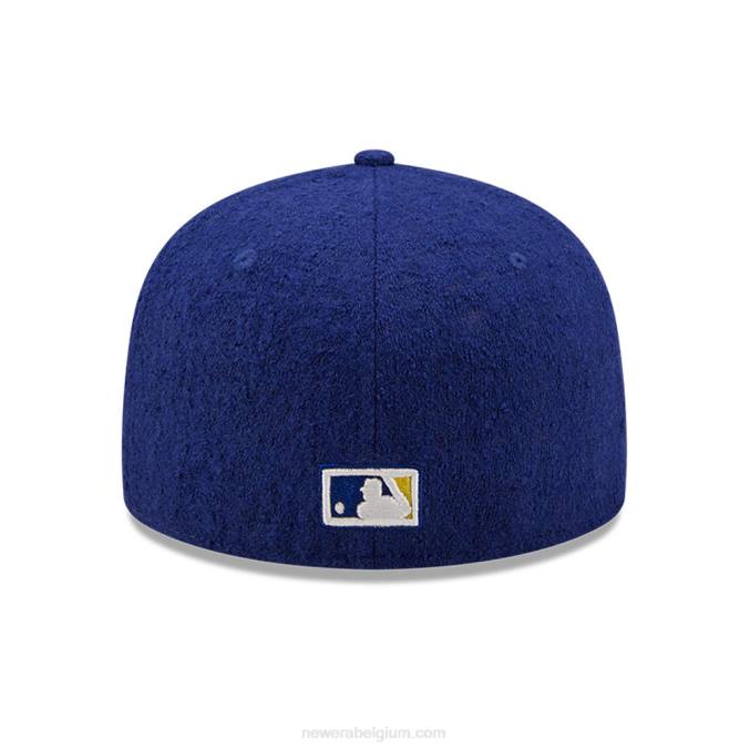 New Era Milwaukee Brewers wollen blauwe 59fifty getailleerde pet BT24297
