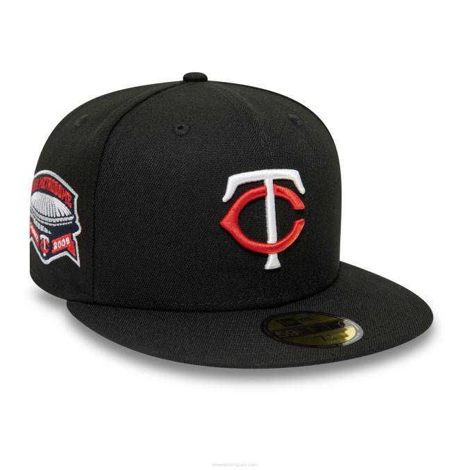 New Era Minnesota Twins American League Stadium zwarte 59fifty getailleerde pet BT24989