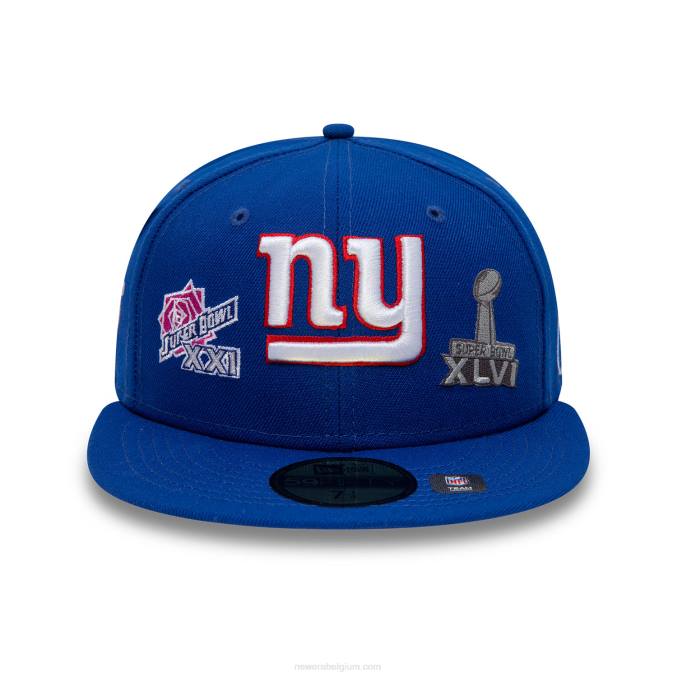 New Era New York Giants Historic Champs blauwe 59fifty getailleerde pet BT2496