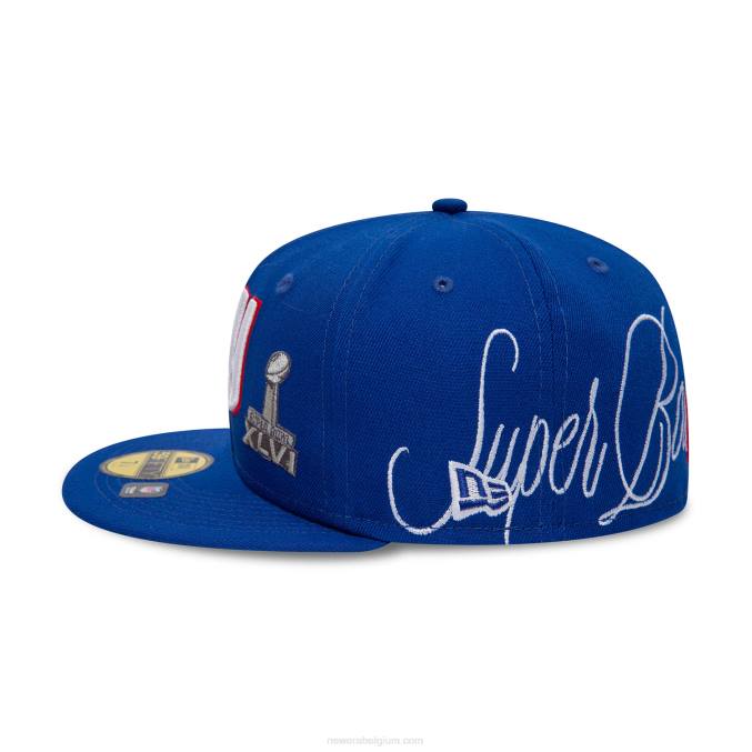 New Era New York Giants Historic Champs blauwe 59fifty getailleerde pet BT2496