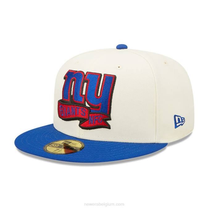 New Era New York Giants nfl sideline 2022 witte 59fifty getailleerde pet BT24675