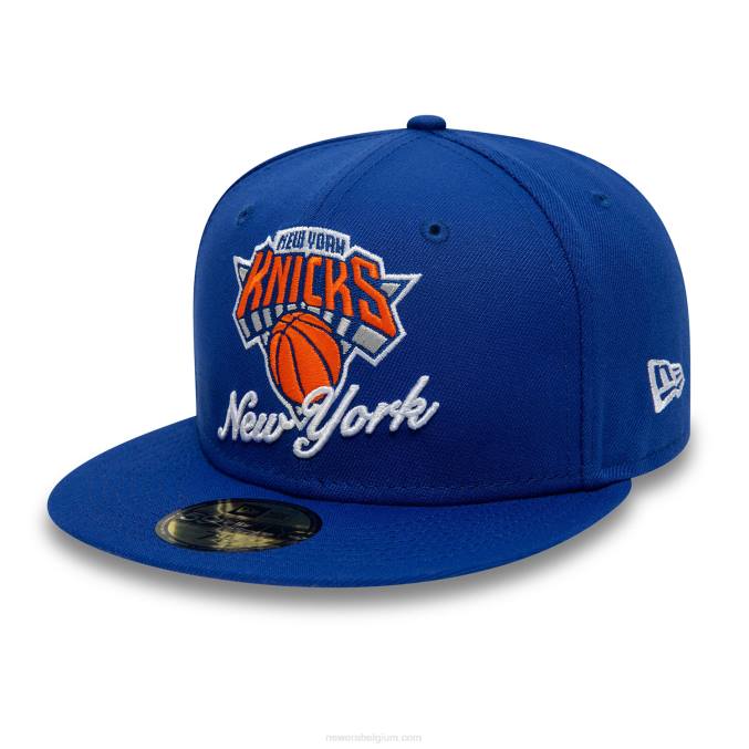 New Era New York Knicks blauw 59fifty pet met dubbel logo BT24568