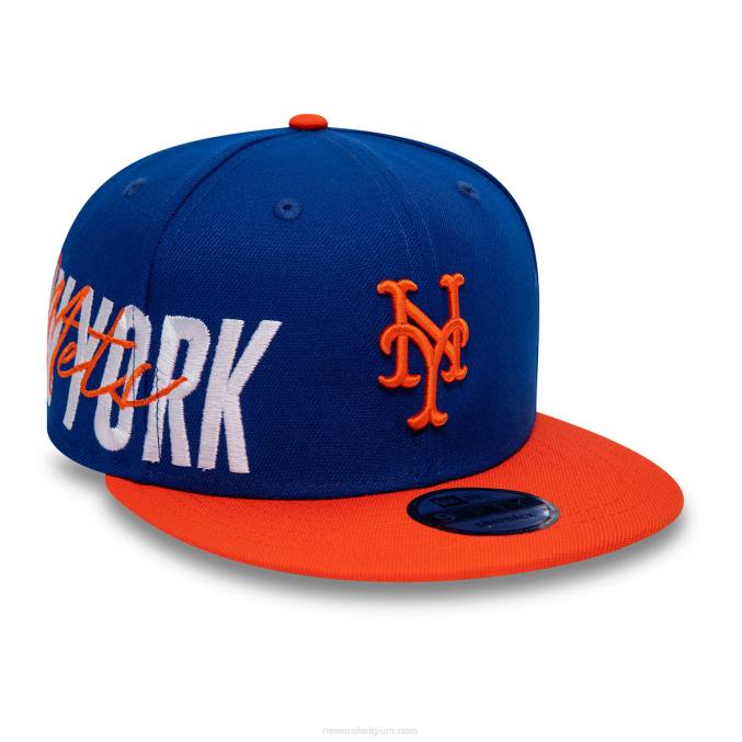 New Era New York Mets Side Font blauwe 9fifty snapback pet BT242012