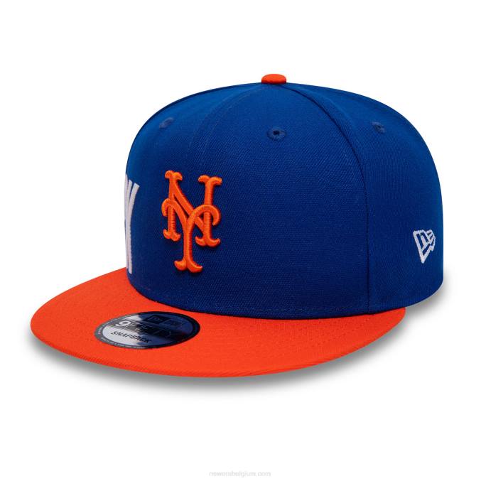 New Era New York Mets Side Font blauwe 9fifty snapback pet BT242012