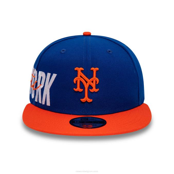 New Era New York Mets Side Font blauwe 9fifty snapback pet BT242012