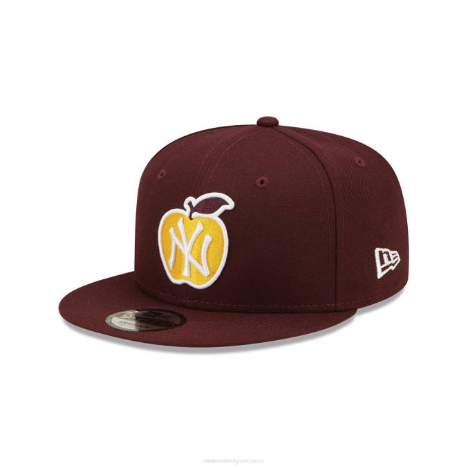 New Era New York Yankees Apple donkerpaarse 9fifty snapback pet BT242023